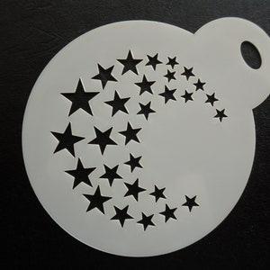 Nouveau pochoir unique sur mesure pour biscuits lunaires, créations manuelles et maquillage en forme d'étoile de 60 mm