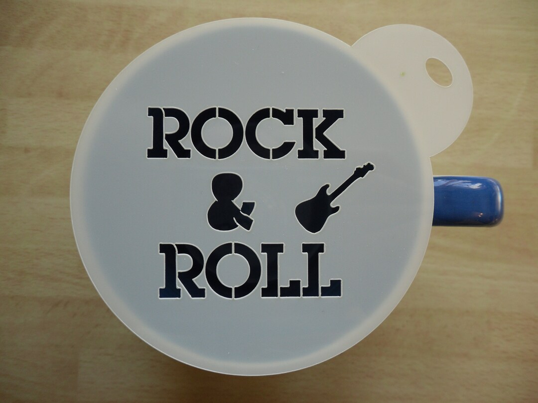Rock Rool Craft Unique Bespoke New 100mm Rock & Roll Craft and Coffee Stencil - Etsy