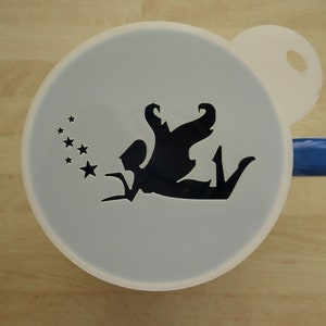 Unique bespoke new 100mm fairy lying craft and coffee stencil