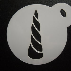 Unique bespoke new 60mm unicorn horn cookie, craft & face painting stencil