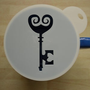 Unique bespoke new 100mm key craft and coffee stencil