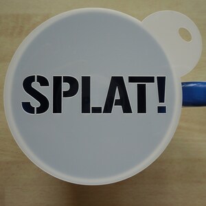 Unique bespoke new 100mm splat! craft and coffee stencil