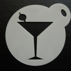 Nuovo ed esclusivo bicchiere da cocktail da 60 mm su misura per biscotti, artigianato e stencil per pittura facciale