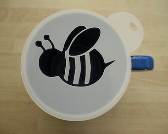 Unique bespoke new 100mm bumble bee craft and coffee stencil