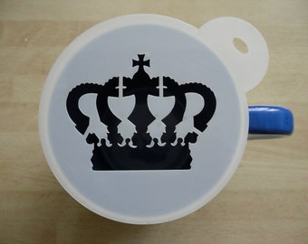 Unique bespoke new 100mm crown style craft and coffee stencil