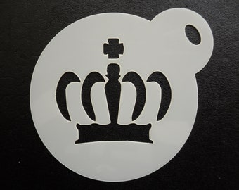 Unique bespoke new 60mm crown new cookie, craft & face painting stencil