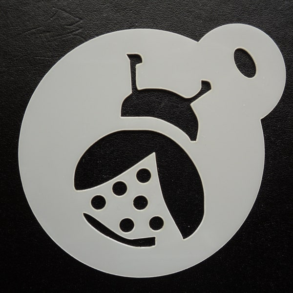 Unique bespoke new 60mm ladybird cookie, craft & face painting stencil