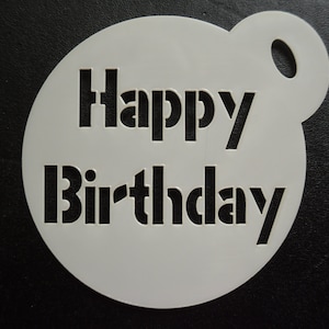 Nouveau pochoir pour biscuits, créations manuelles et maquillage pour joyeux anniversaire de 60 mm sur mesure