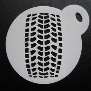 Biscuit de bande de roulement de pneu de 60 mm unique sur mesure, artisanat et pochoir de peinture faciale