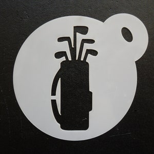 Pochoir unique pour biscuits, travaux manuels et maquillage pour sac de golf de 60 mm sur mesure