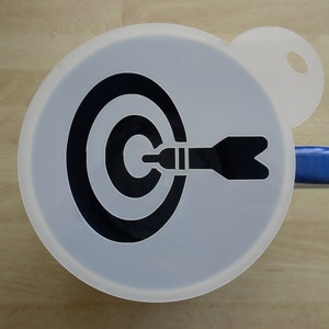 Unique bespoke new 100mm darts board craft and coffee stencil