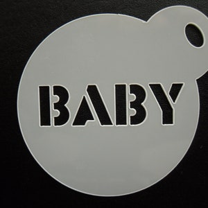 Unico nuovo biscotto per bambini da 60 mm su misura, stencil artigianale e pittura del viso