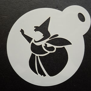 Unique bespoke new 60mm fairy godmother cookie, craft & face painting stencil