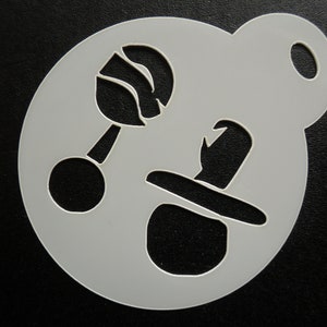 Unico nuovo manichino per bambini da 60 mm e biscotto a sonagli, stencil artigianale e di pittura del viso