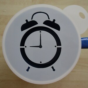 Unique bespoke new 100mm alarm clock craft and coffee stencil