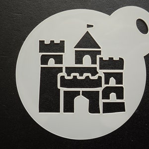 Exclusiva galleta de 60mm castillo fort, artesanía y pintura facial plantilla