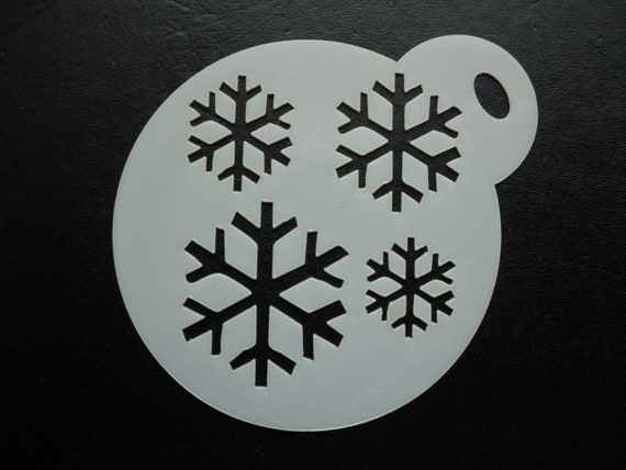 Mini Round Snowflake Cookie Stencils by Designer Stencils