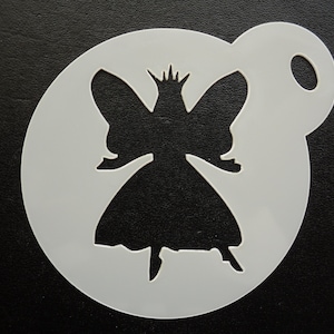 Unique bespoke new 60mm fairy princess cookie, craft & face painting stencil