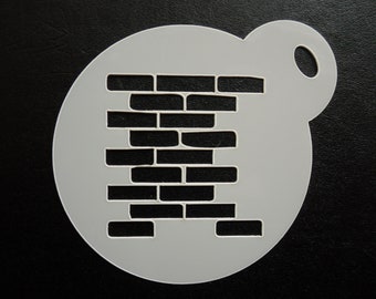 Unique bespoke new 60mm brick cookie, craft & face painting stencil