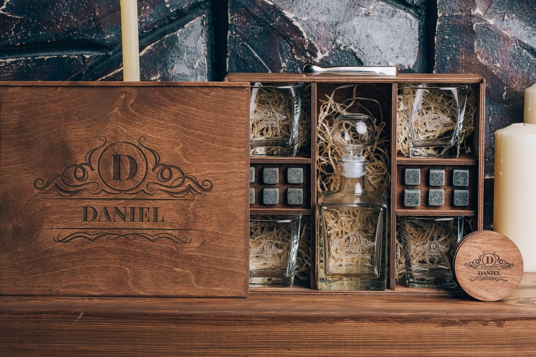 Whiskey Decanter Set, Personalized Whiskey Glasses, Christmas Gifts for ...