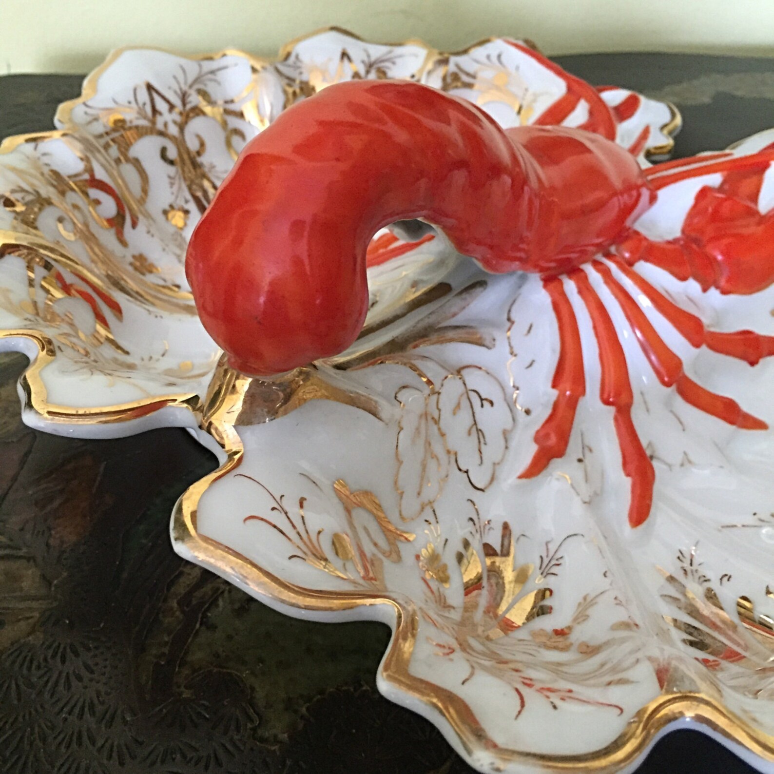 Antique Lobster Dish / Divided Serving Dish / Porcelain With Etsy