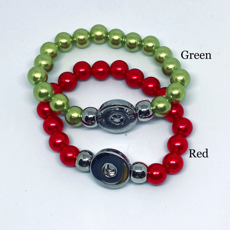 Stretch ginger snap button bracelet 18mm Etsy