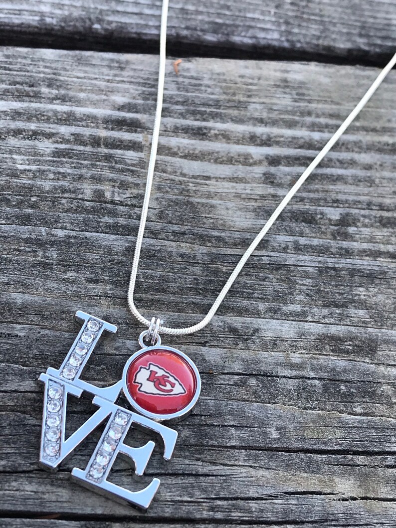 Jewelry Necklace Kansas City Chiefs KC Chiefs jewelry | Etsy