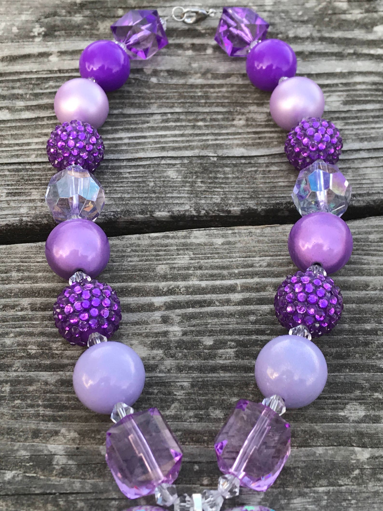 Necklaces Purple necklace Purple Statement Necklace Etsy