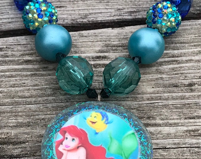Necklace Little Mermaid Necklace Ariel Necklace Disney Etsy