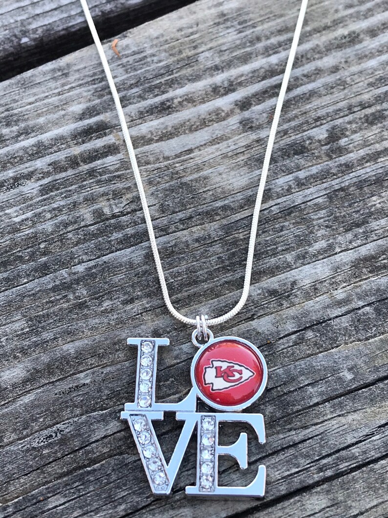 Jewelry Necklace Kansas City Chiefs KC Chiefs jewelry Etsy
