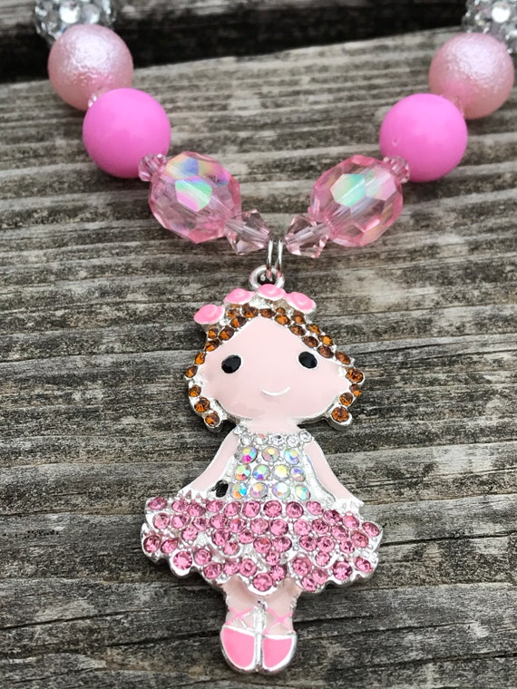 Necklaces Chunky Beaded Necklace Dance Jewelry Ballerina Jewelry Ballerina  Necklace Pink Ballerina Ballet Gift Dance Gift - Etsy