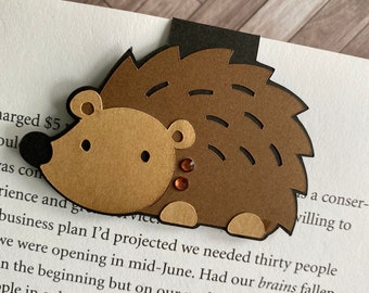 Woodland Hedgehog Magnetic Bookmark for Planner or Book Page Markers