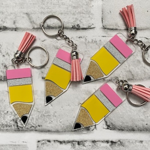 Acrylic Pencil Keychain: Teacher Appreciation Gift