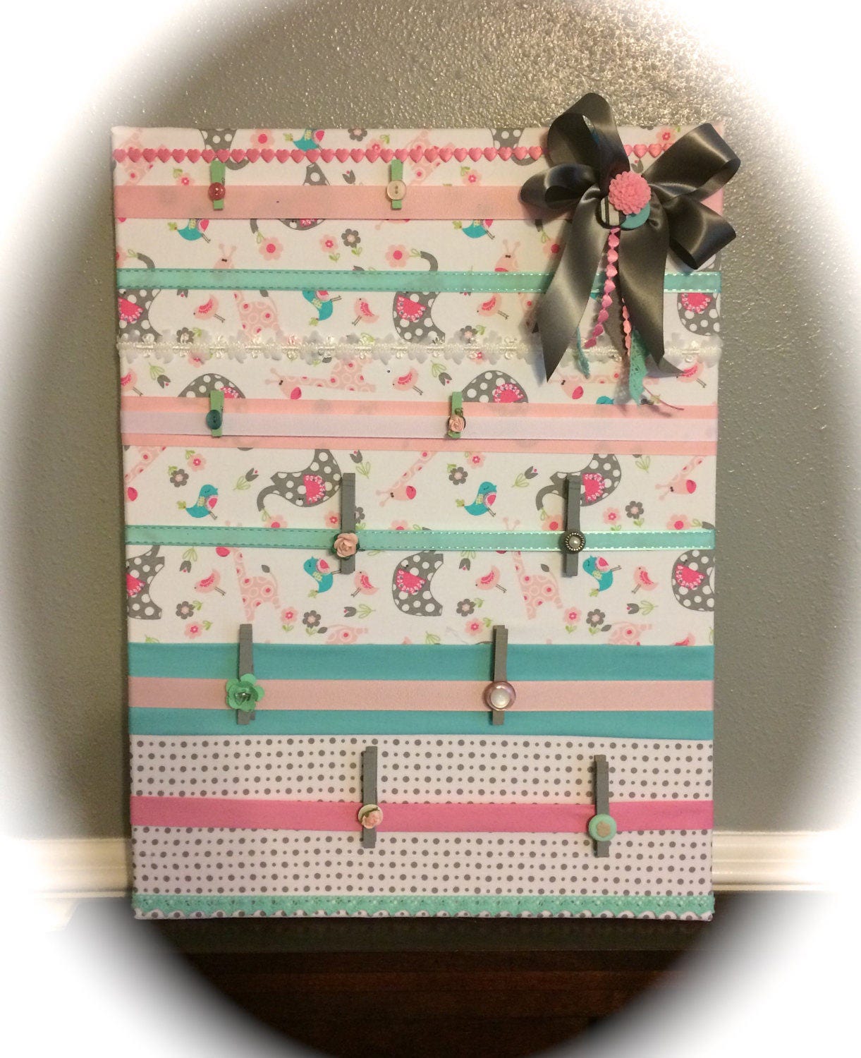 handmade / message board / wall organizer / photo board / Etsy