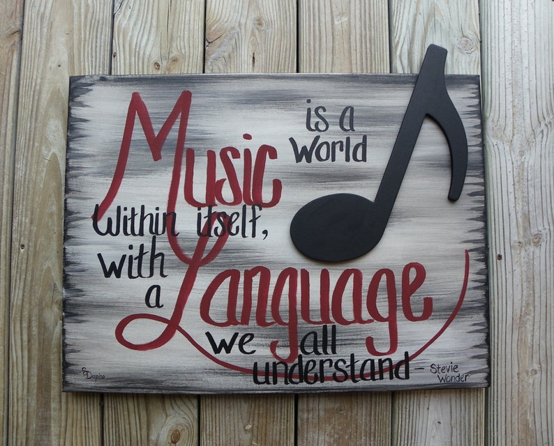 Handmade / painting / music / quote / wall decor / wall Etsy