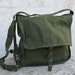 Distressed canvas bag - Vintage canvas bag - Army canvas bag - Messenger bag - Crossbody bag - Hip bag - Shoulder bag - Old bag - Field bag