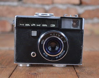 Lavoro macchina fotografica - raro - fotocamera russa Vintage - fotocamera Half-frame Chajka III - Chajka 3 fotocamera - - Lomo macchina fotografica - obiettivo Industar 69