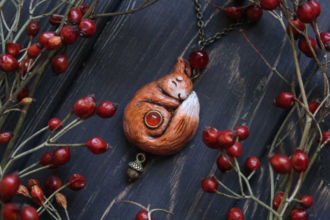 Беличье колье, Милые украшения для животных, Кулон Лесной житель - Etsy ...