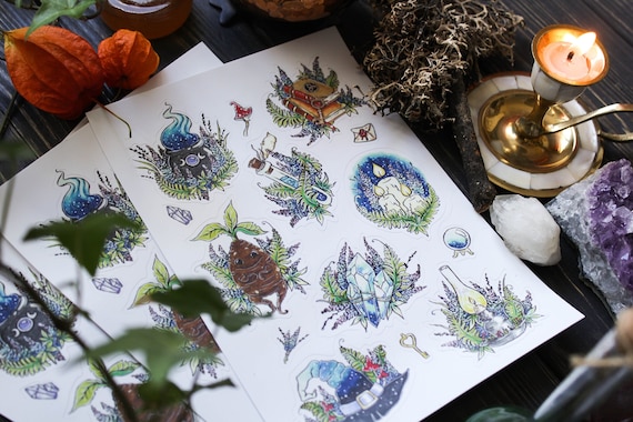 Witchcraft Sticker Set: Matte Vinyl Witchy Stickers