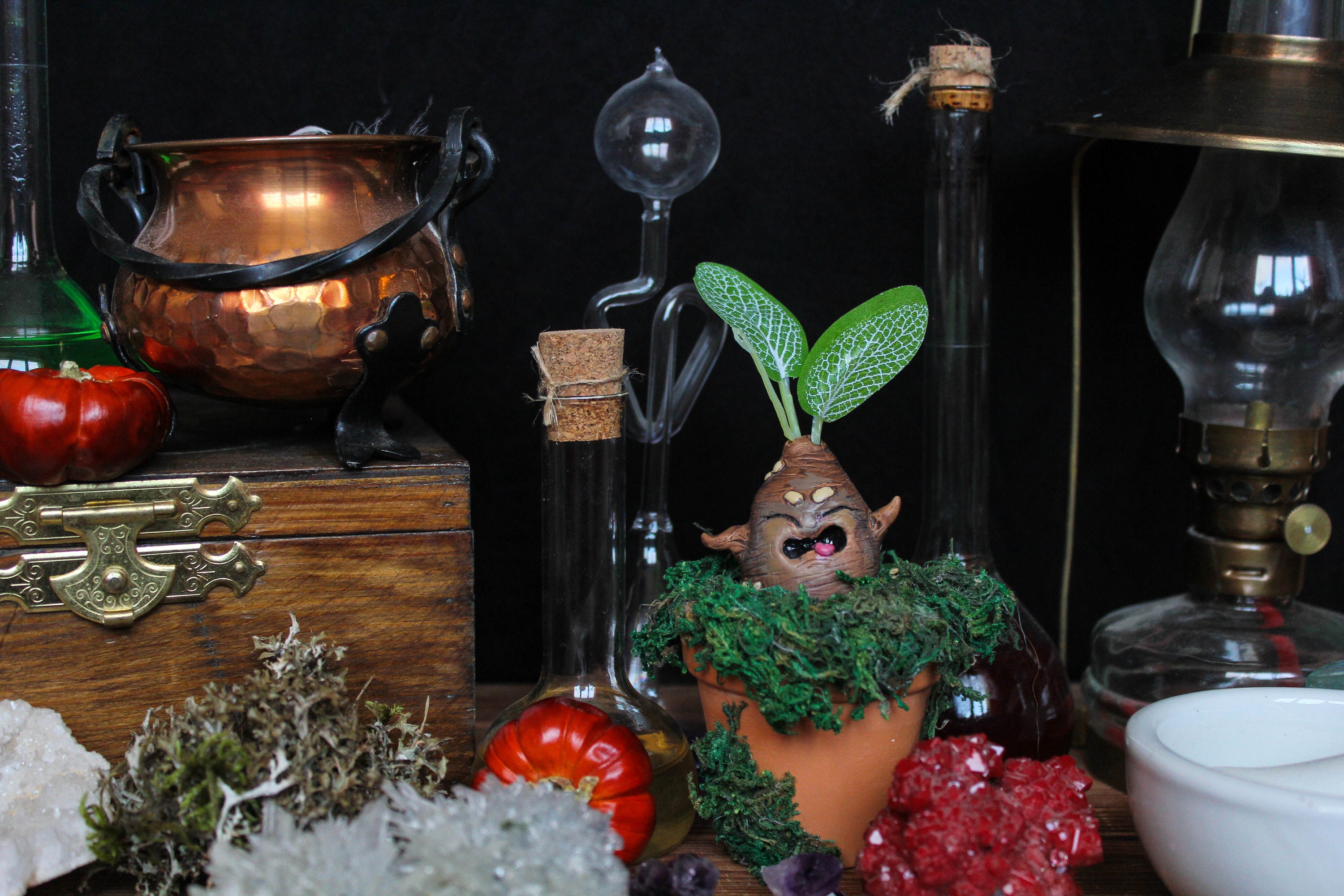 Mandrake Screaming Miniature Sculpture Mandragora Herbology Etsy