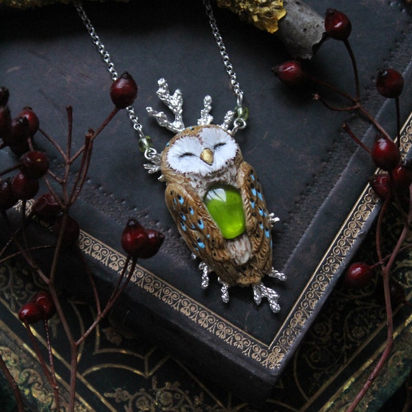 Owl Charm Necklace Etsy