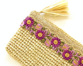Rafia clutch | Etsy España