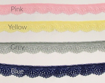 5 yds Elastic lace lingerie trim 3 cm wide