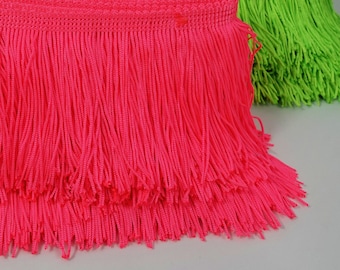 Neon fringe trim sold by the yard 9 cm long,Chainette fringing