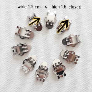 10 Blanko Edelstahl Schuhclips 1,5 cm DIY Schuhclips, Machen Sie Ihre eigenen Schuhclips