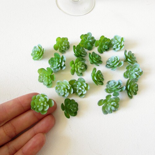 20 Miniature Fake Succulents for Jewelry and Silk Flower Etsy UK
