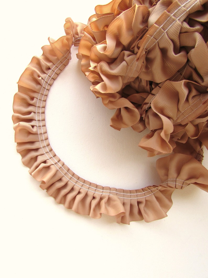 Pleated ruffle trim by the yard 4 cm 1.5 inch wide Gathered Etsy