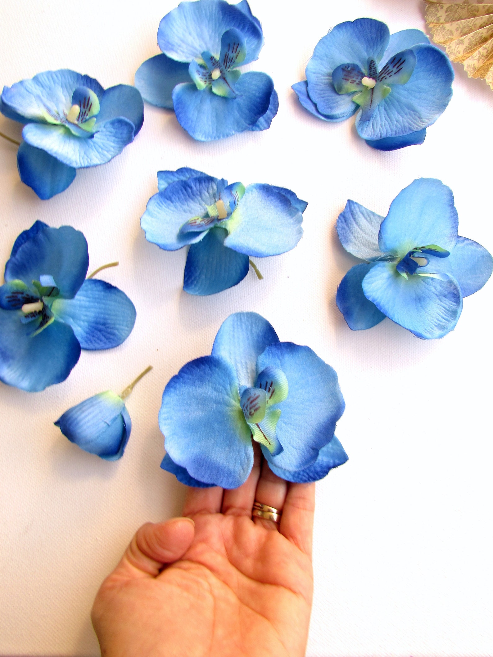 6 Artificial Orchid Flower Heads Fuchsia Orchid Flowers Etsy