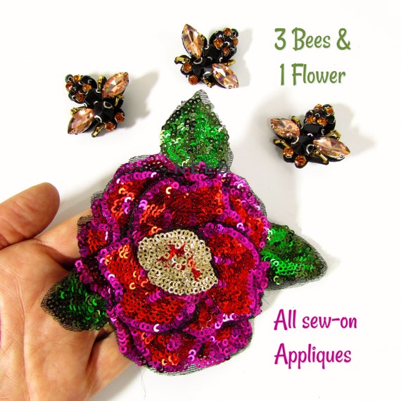 Applique In Pizzo Con Strass Fatti A Mano, Perline, Toppe Cucite A Mano Scollatura Per Accessori Per Abiti Eleganti Viola~p122014393