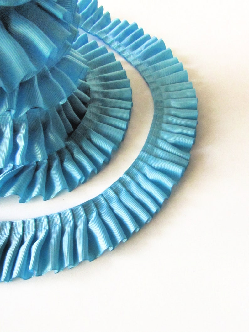 Pleated ruffle trim by the yard 4 cm 1.5 inch wide Gathered Etsy